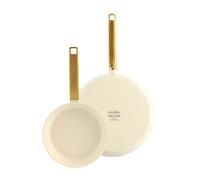 Set 2 Poêles 20 et 28 cm crème aluminium forgé revêtement céramique-Evolution