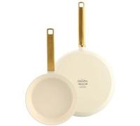 Set 2 Poêles 20 et 28 cm Evolution crème - Greenpan - Crème / Ivoire - Aluminium Crème / Ivoire