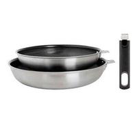 Set 2 poêles inox 24/28cm inox + poignée Cosy&trendy 5189005 inox