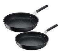 Lagostina Lot de 2 poêles Tempra antiadhésives 24/28 cm Noir 012165600002