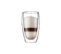 Bodum PAVINA Verres Double Paroi 2 pièces - Tasses Café 450ml - Gobelets Thermiques - Borosilicate Soufflé - Lave-Vaisselle