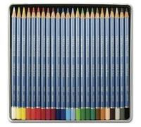 Cretacolor – Crayons d'artiste aquarellables Marino – 24 couleurs – résistants à la lumière