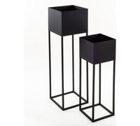 SET 2x - Support de pots de fleurs hauteur 75 cm & 100 cm - soudé, prêt à l'emploi - Support de plantes en métal - étagère pour plantes - étagère pour fleurs