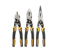DEWALT Jeu de 3 pinces à action composée DWHT0-70485, diagonale, universelle, becs longs