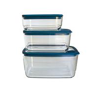 Plat de cuisson four PKV-091, lot de 3 pcs, verre / silicone, Pebbly