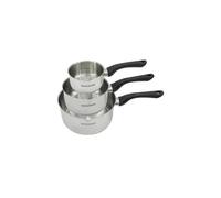 Set 3 casseroles 12 16 et 20 cm en inox Fackelmann Geneva