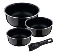 Set 3 Casseroles Click & Cook Poignée Amovible, Empilable - Bergner