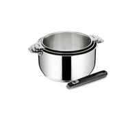 Casseroles - Lagostina - Set 3 pièces - Acier inoxydable - Poignée amovible - Compatible induction