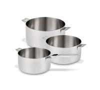 Set 3 casseroles inox Evolution 16, 18 et 20 cm et manche amovible Beka
