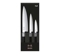 Set 3 couteaux 10 cm,15 cm, 20 cm Wasabi Black Kai