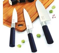 Set 3 Couteaux Kai Wasabi Black Précision Japonaise, Lames Acier Inoxydable, Polyvalence Culinaire - Kai France