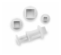 Set 3 Emporte Pieces Avec Poussoir Carre