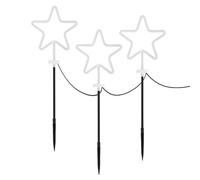 Set 3 étoiles décoratives de noël H 58 cm avec éclairage pour jardin extérieur