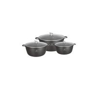 Set 3 Faitout revêtement pierre Royal Swiss - 36 / 40 / 44 cm - Batterie de Cuisine Robuste