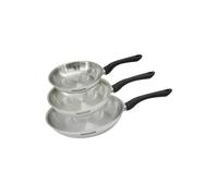 Set 3 poêles 20 24 et 28 cm en inox Fackelmann Geneva