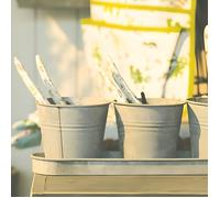 Set 3 pots de fleur en zinc