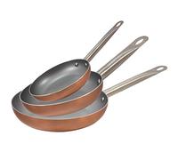 Set 3pc poêle à frire (18,22,26cm) aluminium pressé, induction safe, Optimum Plus