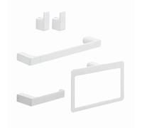 SET 4 ACCESSOIRES DE SALLE DE BAIN BLANC MAT GIACINTO