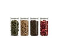 Set 4 bocaux et couvercle en verre de haute qualité C-VD4028