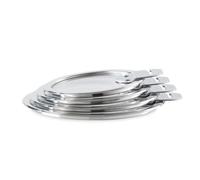 Set 4 couvercles plats en verre Strate 14, 16, 18 et 20 cm Cristel