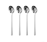 Set 4 Cuillères 316 Manche Long 20cm Set 4 Cuillères 316 Manche | Manche long 20cm, protection contre les brûlures, agitation pour facile, casseroles profondes