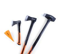 Set 4 haches FUXTEC - hachette + hache + hache de fendage + coin fendeur acier
