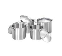 Set 4 Marmites Inox avec Couvercles - Induction - Bartscher