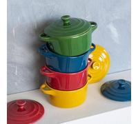 Set 4 Mini Cocotte ronde D9 cm