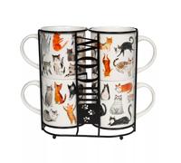 Set 4 mugs Félin 35 vec support