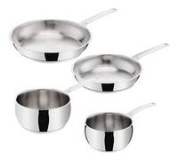 Lagostina Set de casseroles La Prima – 4 pièces – Inox, revêtement intérieur inox