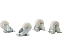 Set 4 Roulettes Pour Barbecue Acier Corten - White Fire