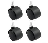 Set 4 Roulettes Silencieuses 1.5" pour Chaises M8(1.5 Inch) | discret, design compact, montage pour facile, incluses, meubles divers