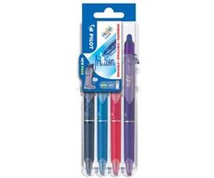 Set 4 stylos Pilot Pen Frixion Clicker 07 Set2Go Noir Bleu Rouge et Vert Noir Bleu Rouge et Vert G