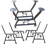 Set 4x pied de banc + 2x pied de table acier Pied de banc Pieds de meubles de jardin