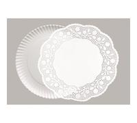 IBILI 729500 set 5 assiettes blanches 32 cm+5 napperons 34 cm G