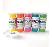Set 5 Couleurs Poudre Efcolor 10 ML, Nuancier Estivale, 2 Tamis, pour émaillage à Froid, Cuisson à 150°C