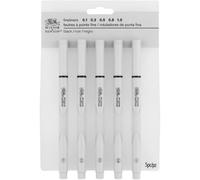 Set 5 Feutre ? Pointe Fine Assortiment - Pointe Noir - Winsor & Newton