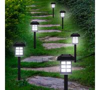 Deuba® Set de 18 lampes solaires piquet pour jardin 8h autonomie lumière extérieur LED avec interrupteur crépusculaire