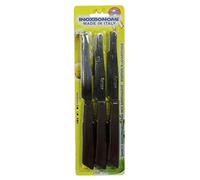 SET 6 COLTELLI DA TAVOLA BONOMI MADE IN ITALY COL. MARRONE LAMA INOX