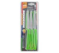SET 6 COLTELLI DA TAVOLA BONOMI MADE IN ITALY COL. VERDE LAMA INOX