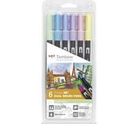 Set 6 Feutres Tombow France & Benelux Dual Pastels Multicolore G