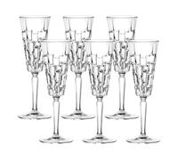 Set 6 Pcs. Coupes Lunettes Flûte Grand Verre Table Boisson Champagne Etna 190 ML