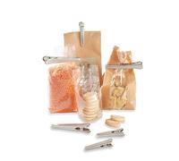Set 6 pinces à sachet en inox 8 et 11,5 cm Mathon