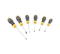 STANLEY Juego de 6 destornilladores Cushion Grip: Plana y Phillips pour adultes, idéal pour couvrance élégante, texture confortable
