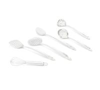 Set 6 ustensiles cuisine acier inoxydable - Cuillère, écumoire