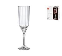 Set 6 Verres Florian Bormioli rocco En Verre Pied Transparent Pour Prosecco 21Cl