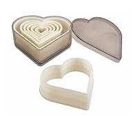 Set 7 Coupe-Pate Nylon Coeur Lisse 2 A 11 Cm