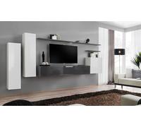 Set 7 pcs salon TV stand armoire murale murs bois moderne meubles