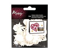 Set 8 feuilles avec autocollants transparents adhésif double face Moxy Clear Stickers