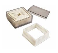 Set 9 Coupe-Pate Nylon Carre Dentele 2 A 10 Cm